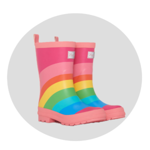 hatley Girls Rainbow Matte Rain Boots photo