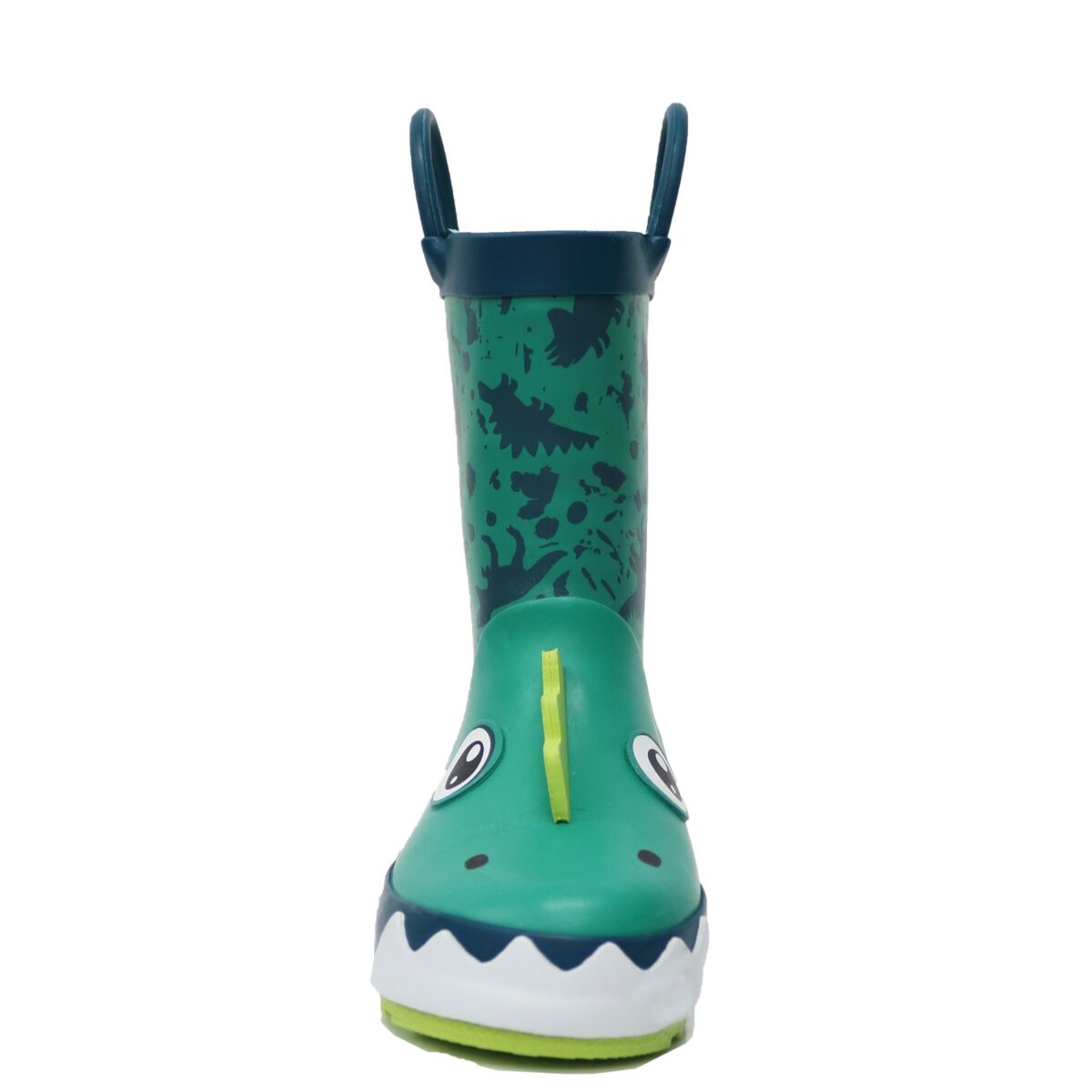 Cool dinosaur cartoon children's rain boots display picture on the front