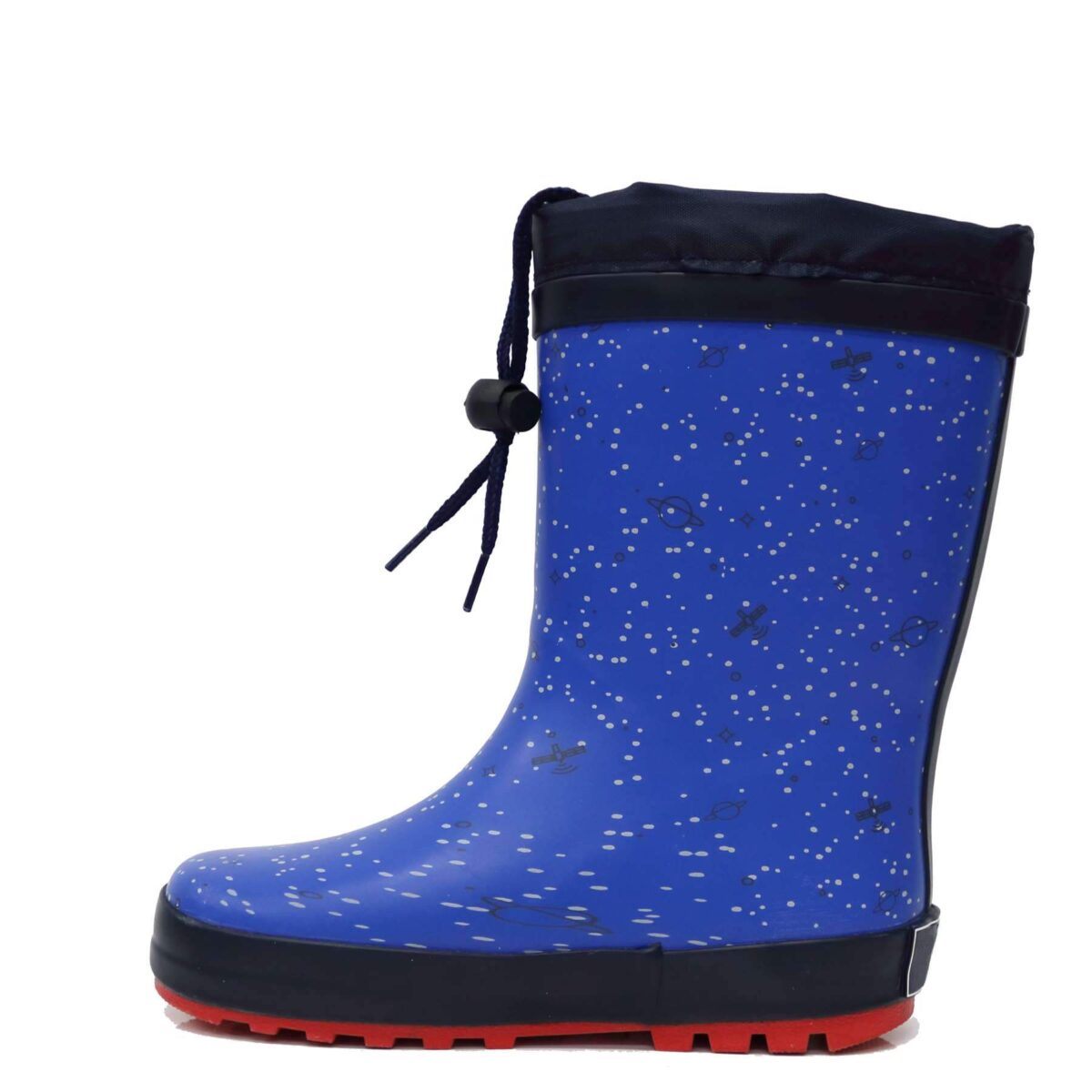 Cartoon rocket rain boots left display picture