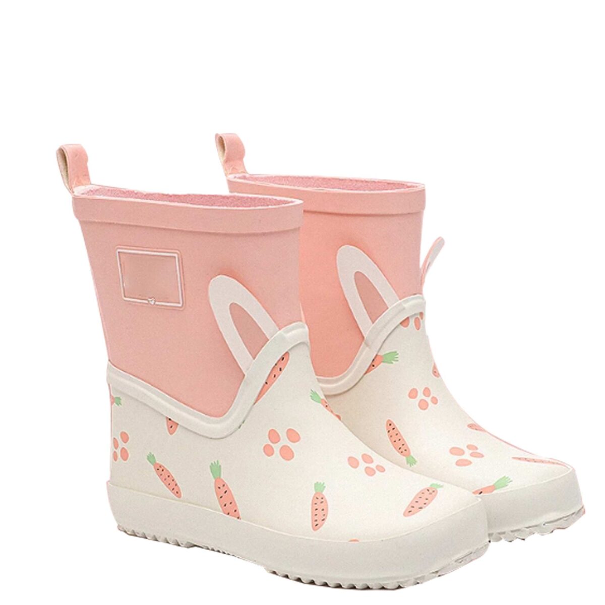 Pink and childlike rabbit carrot children's rain boots display picture