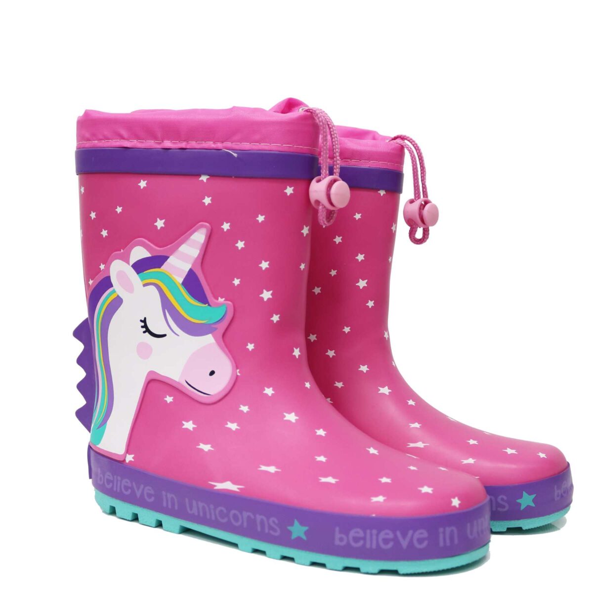 Beautiful unicorn rain boots right side display picture