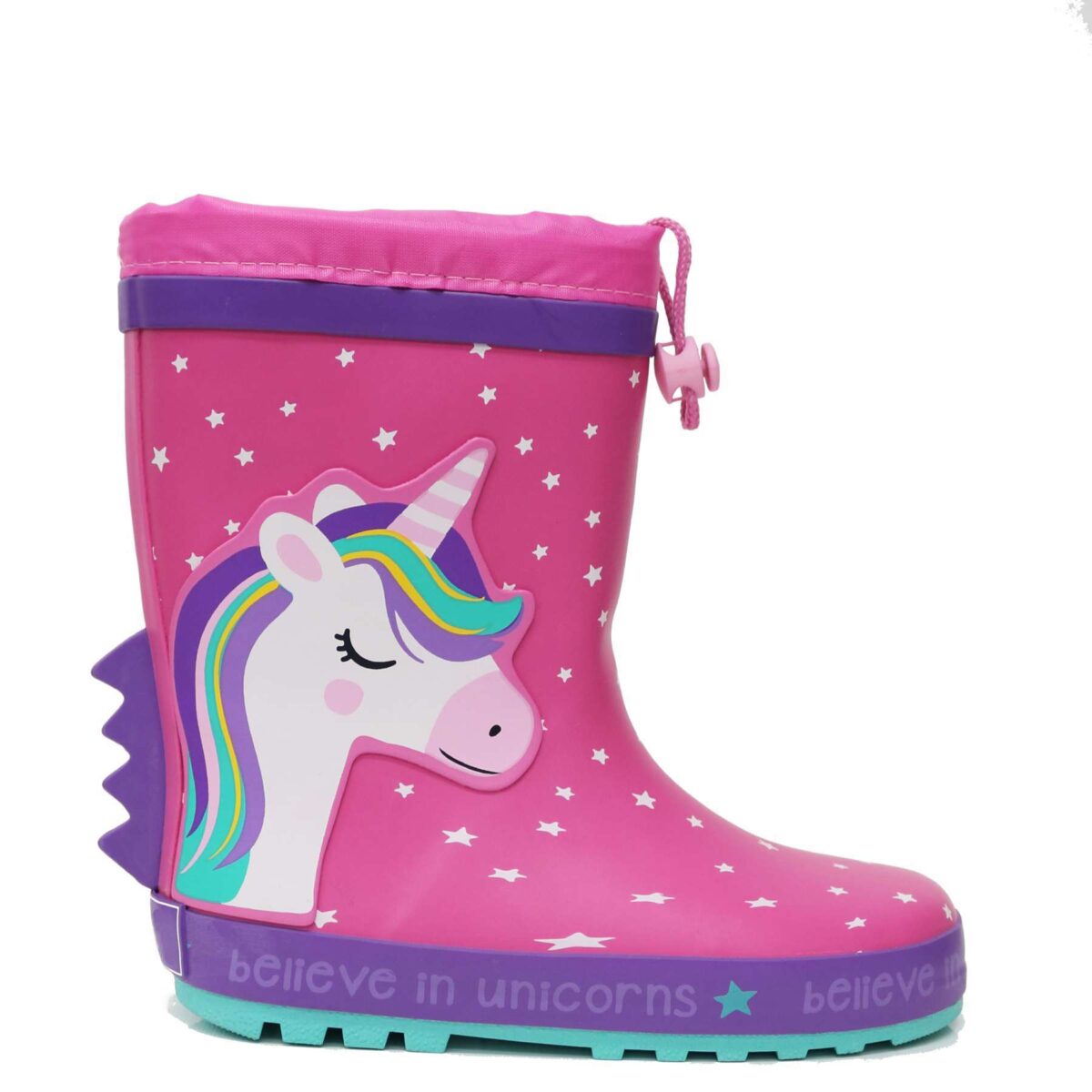 Beautiful unicorn rain boots right side display picture