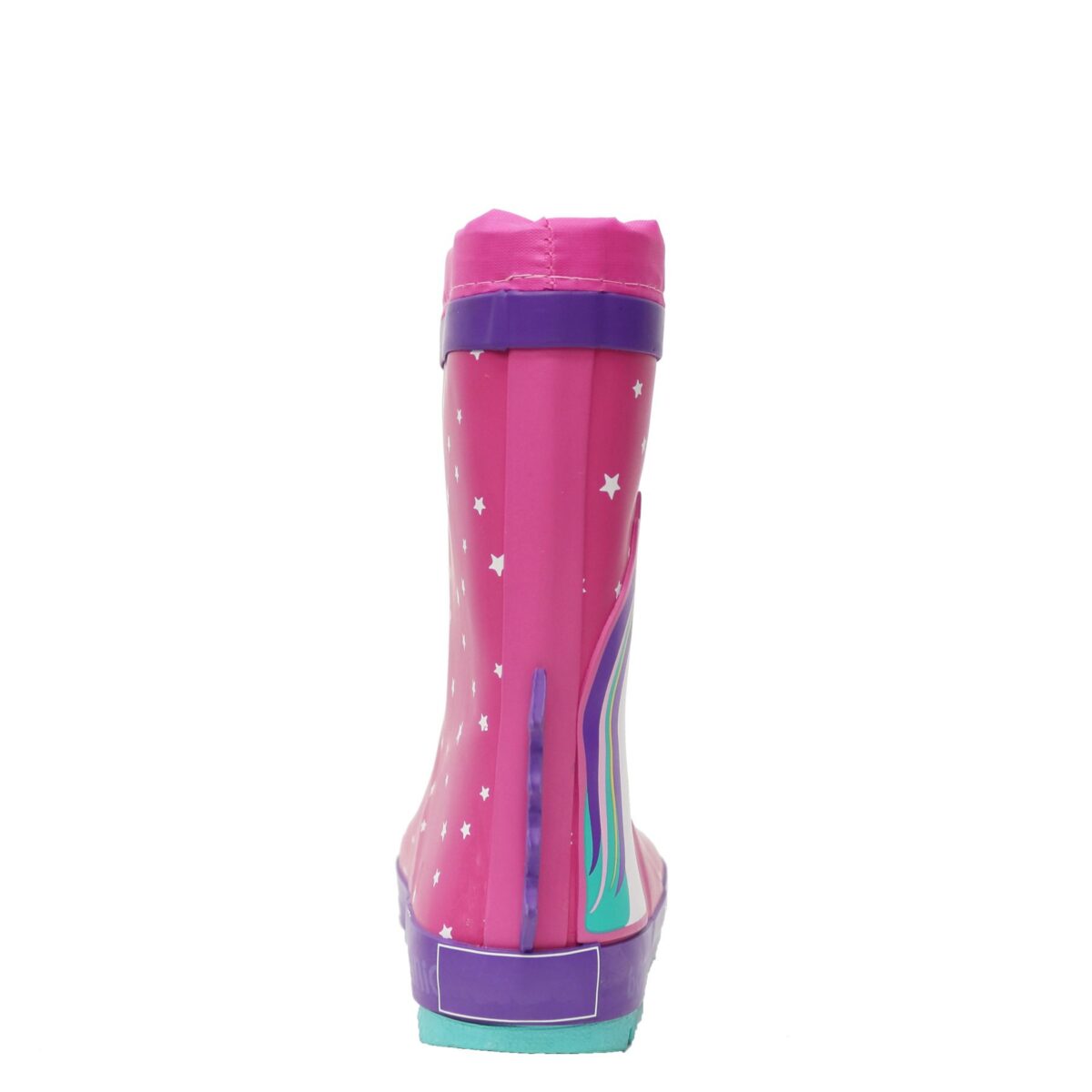 Beautiful unicorn rain boots back side display picture