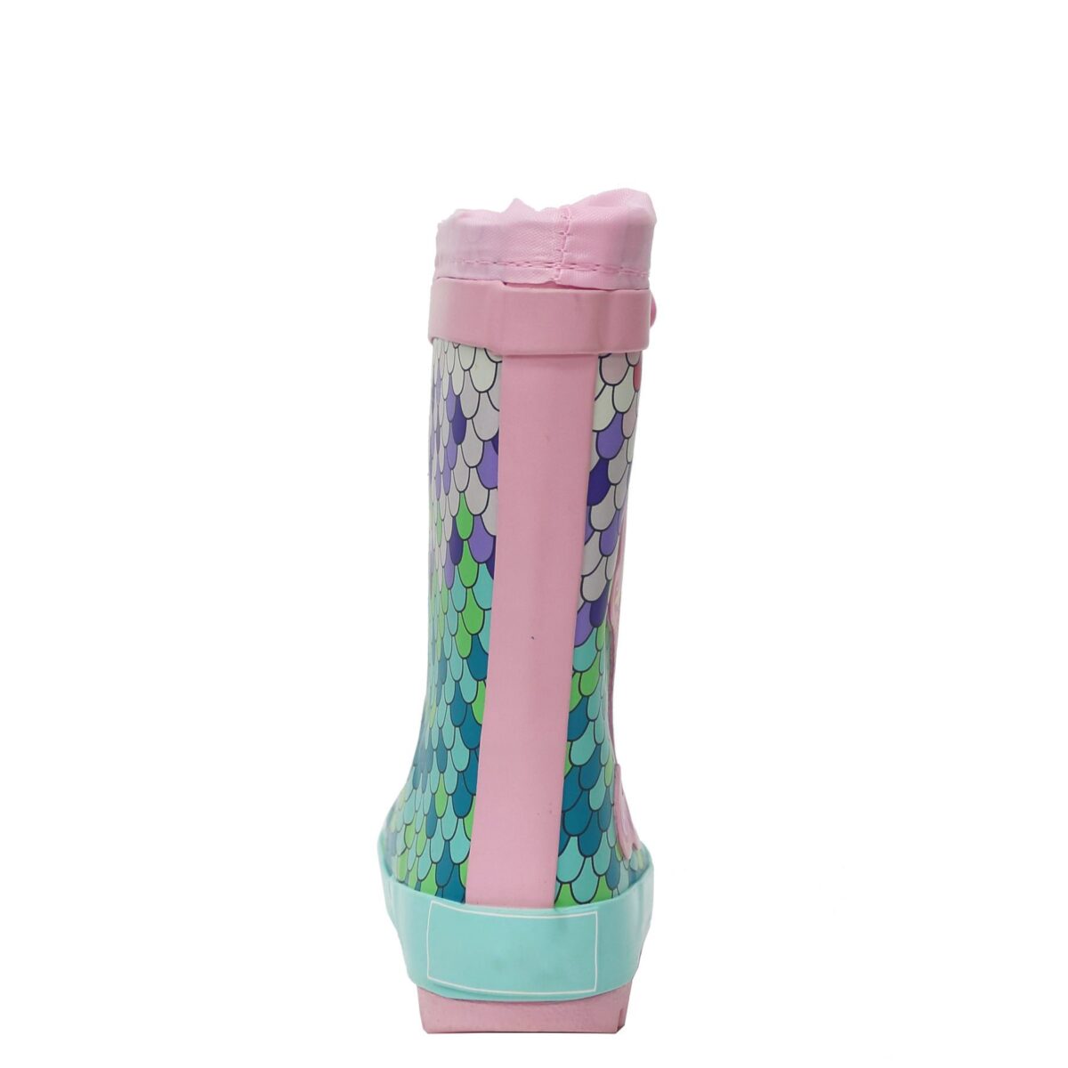 Gorgeous mermaid print rain boots back display picture