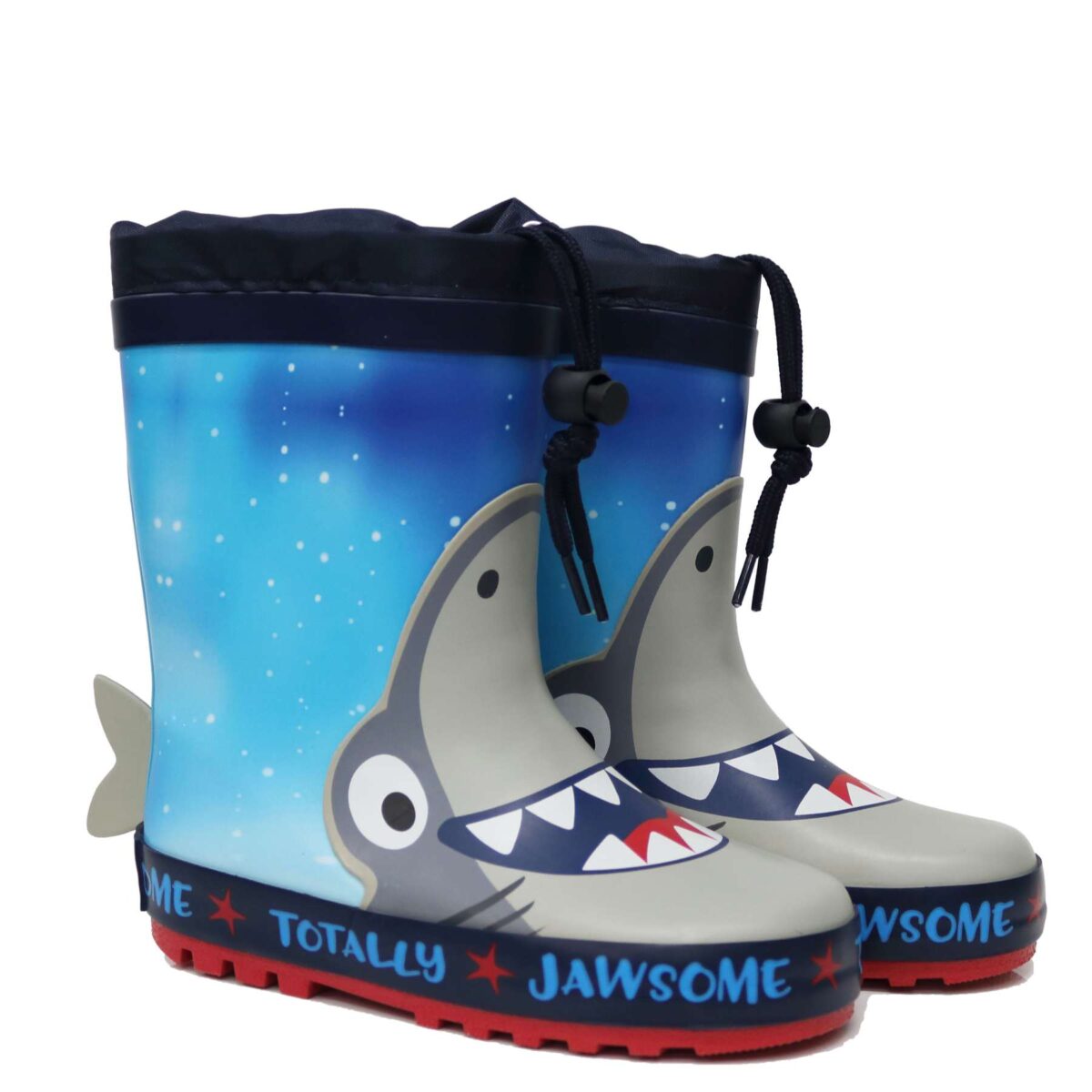 Handsome shark children's rain boots display picture