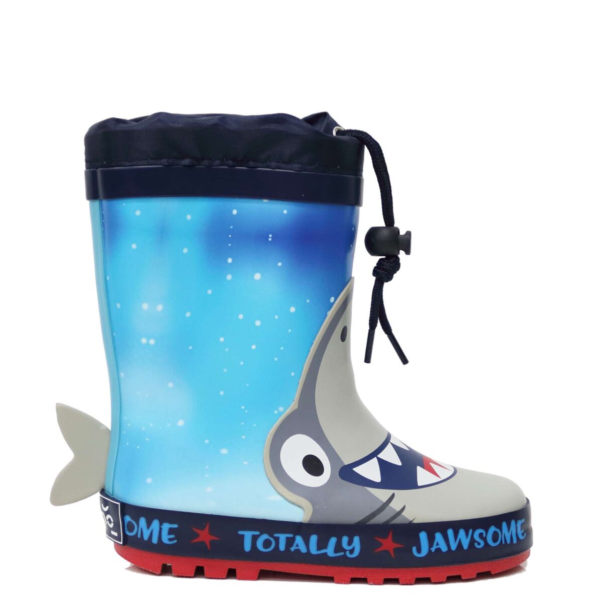 Handsome shark children's rain boots right display picture