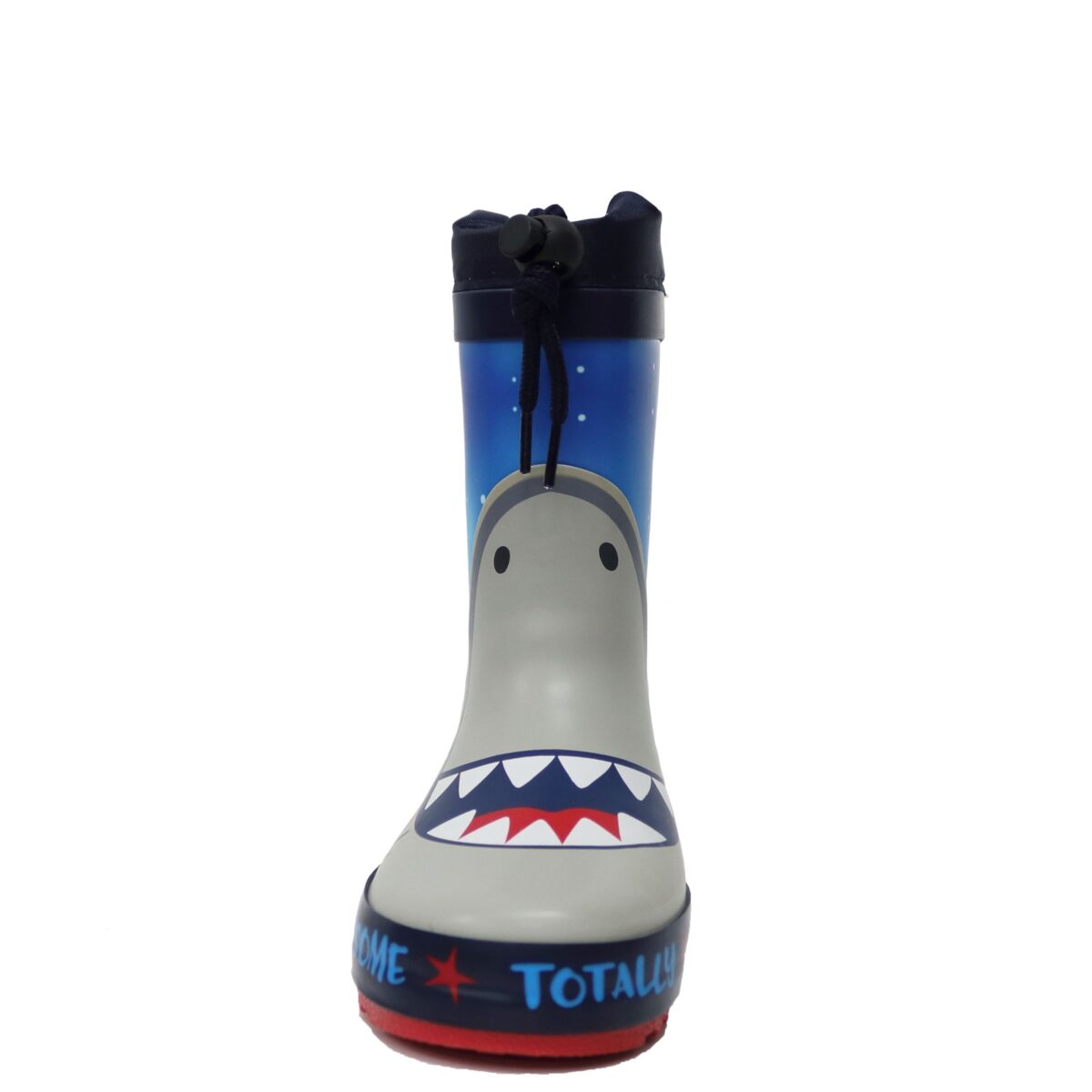 Handsome shark children's rain boots front display picture