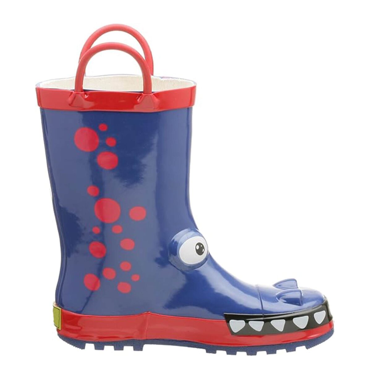 3D three-dimensional monster theme children's rain boots left display