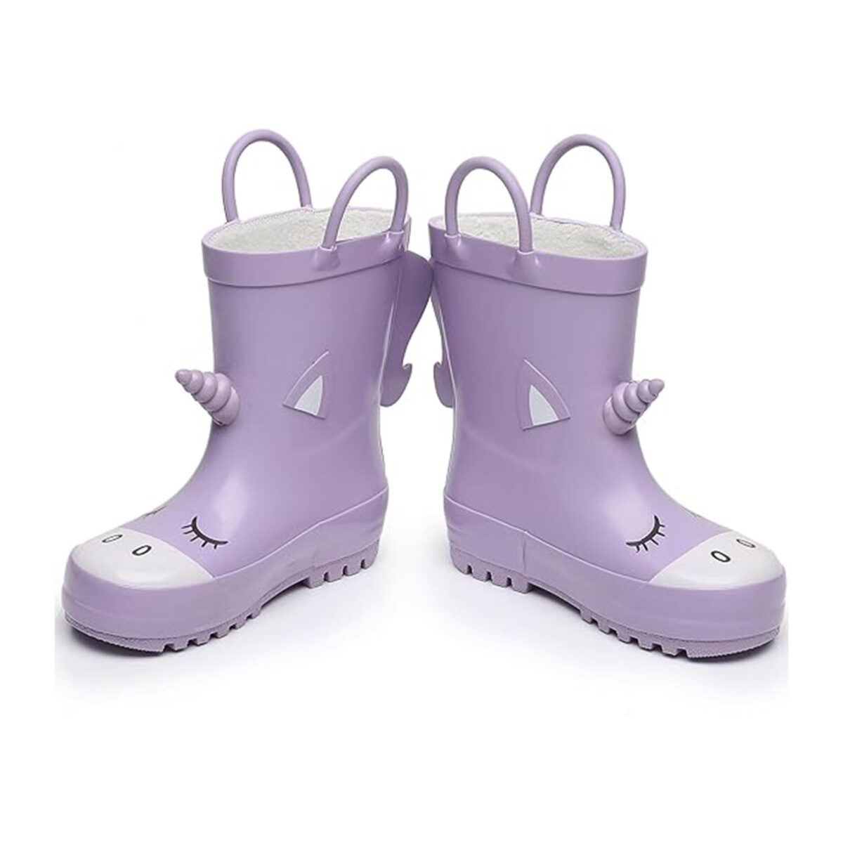 3D three-dimensional purple unicorn children's rain boots display