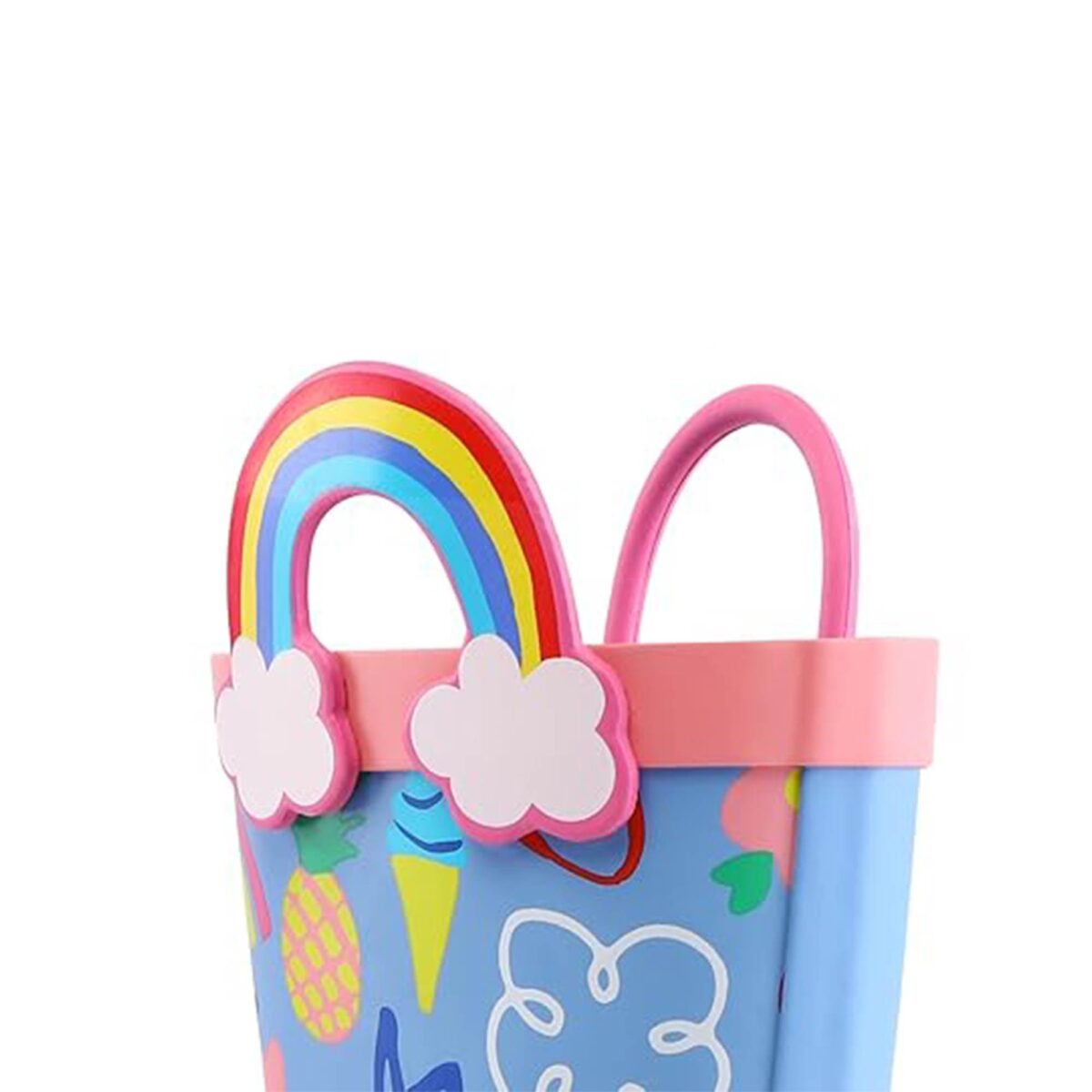 3D three-dimensional rainbow cloud children's rain boots handle display