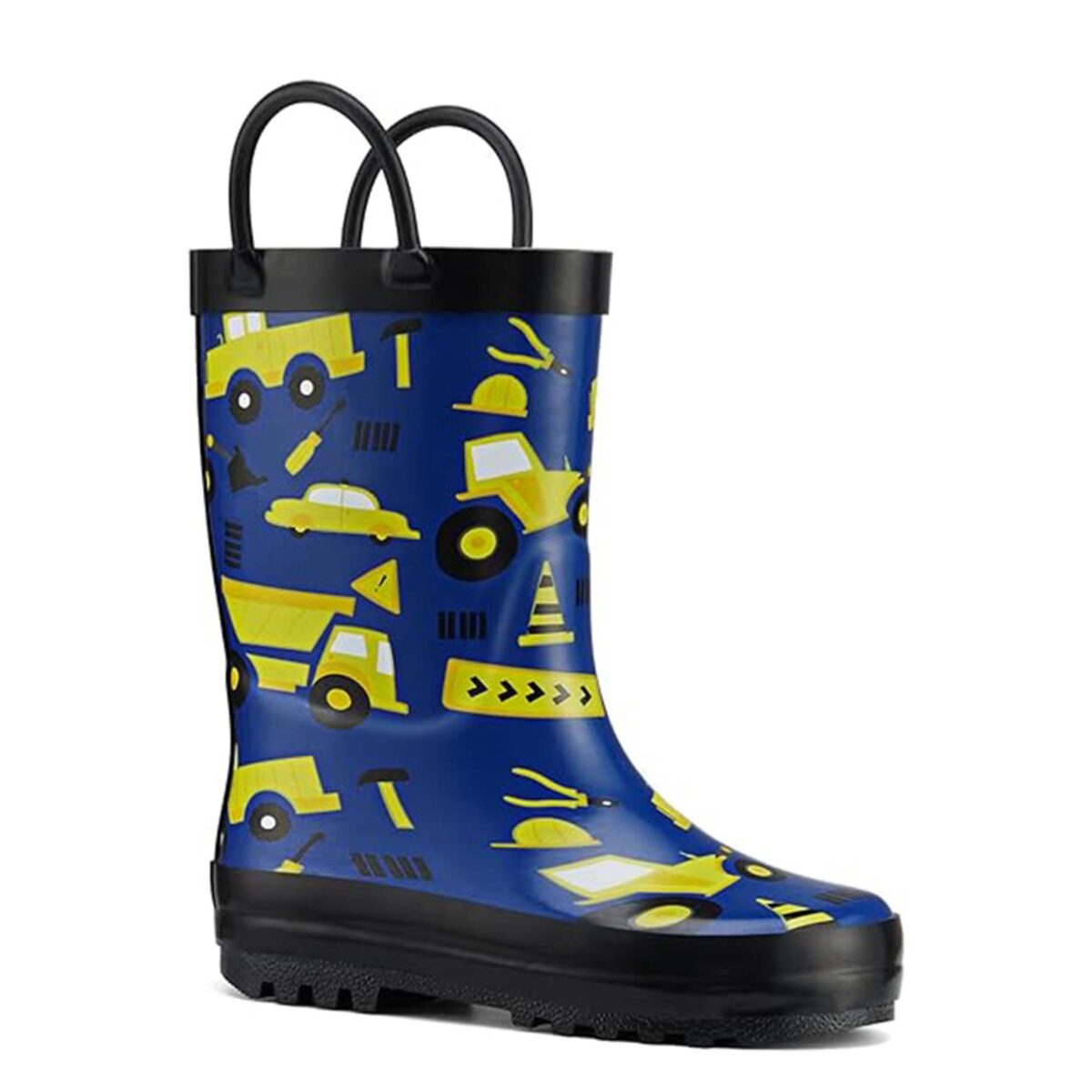 Cartoon road car print children's rain boots display