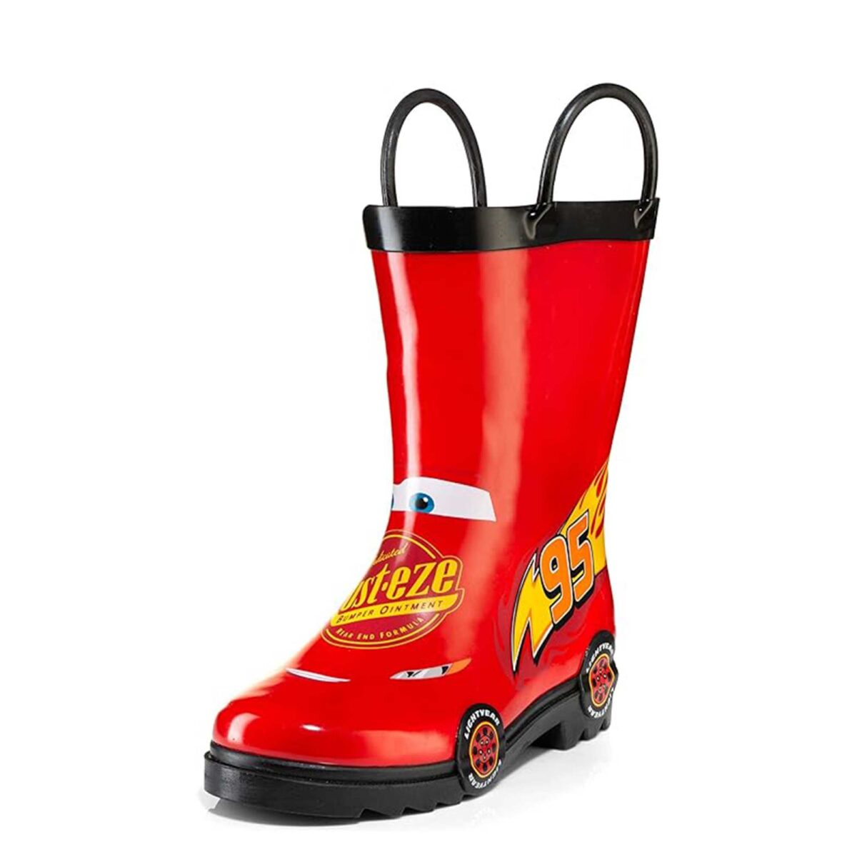 Cars print children's rain boots left display picture