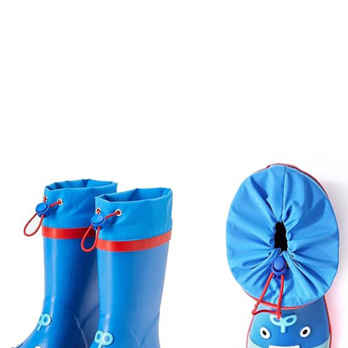 Cartoon 3D patch children's rain boots drawstring detail display picture