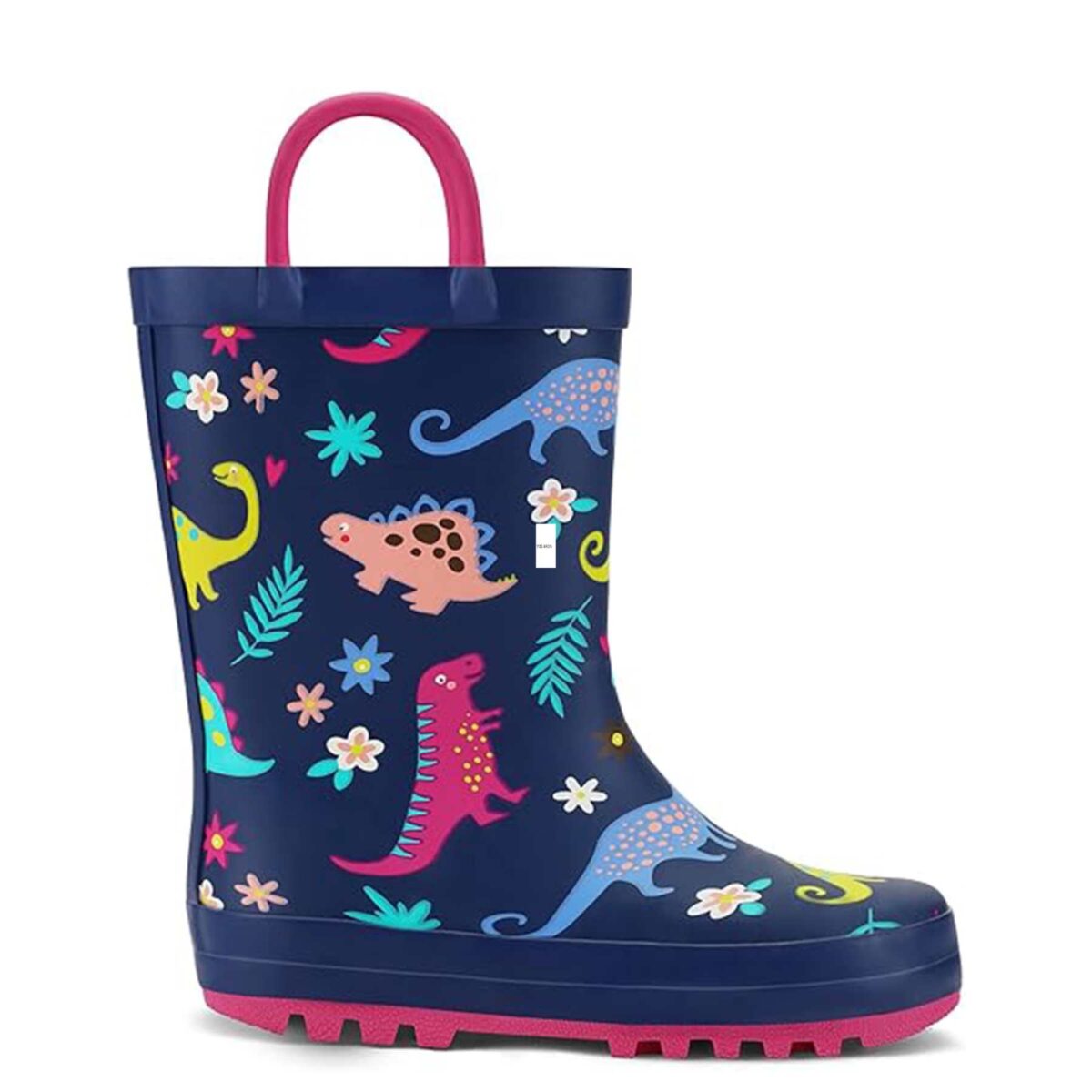 Cartoon dinosaur floral children's rain boots display