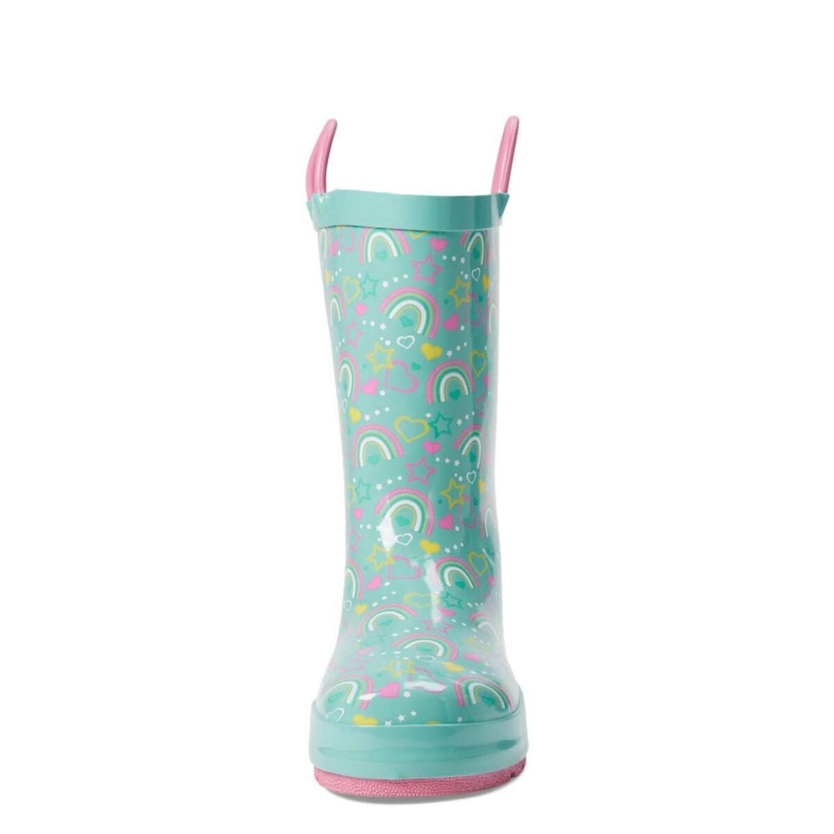 Cartoon print mid-tube children's rain boots front display picture