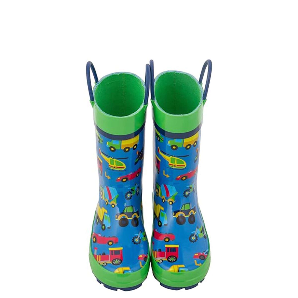 Cartoon print transportation children rain boots front display picture