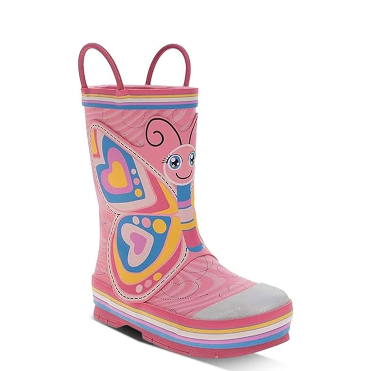 3D color butterfly patch children's rain boots display picture