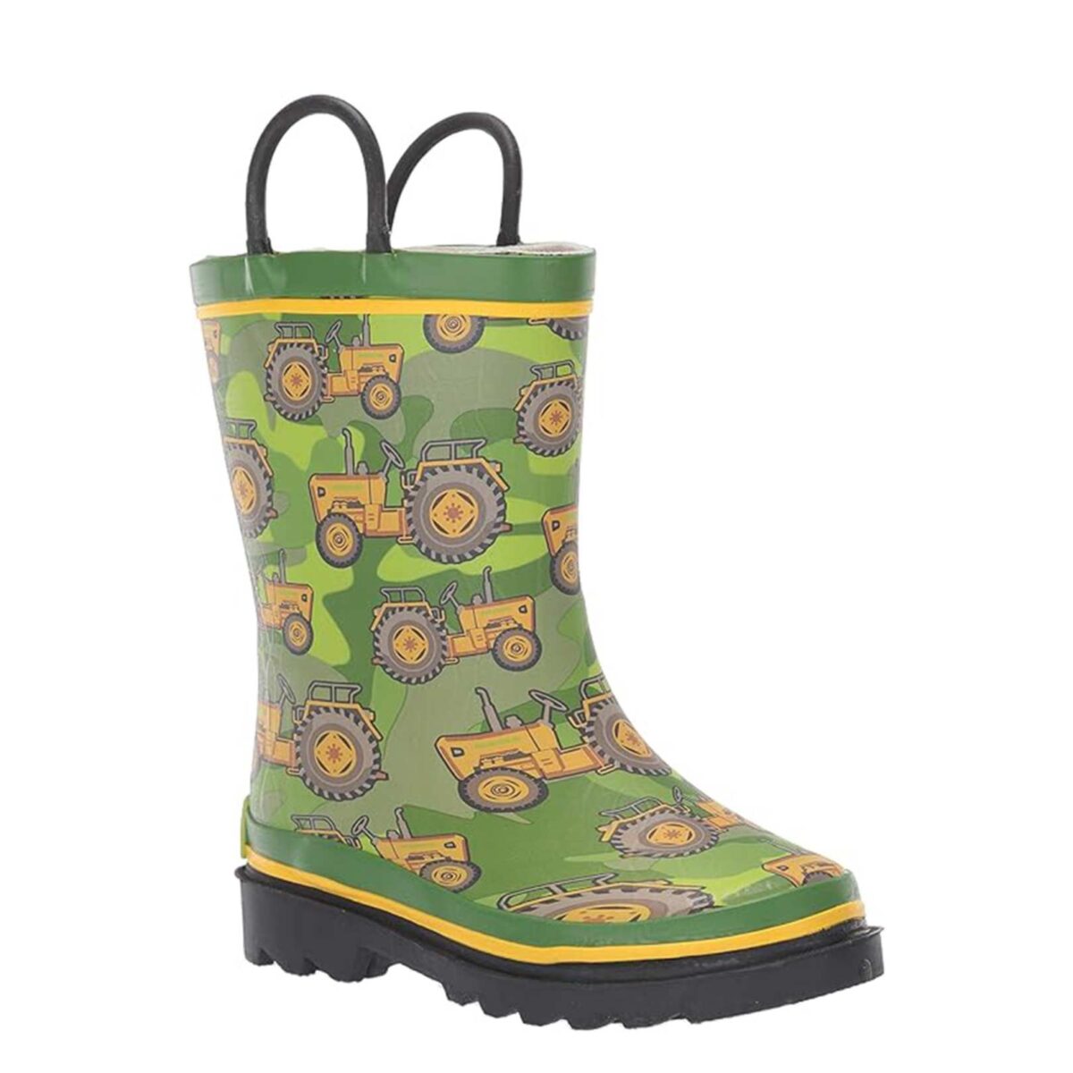 Cartoon work car print children's rain boots right side display picture