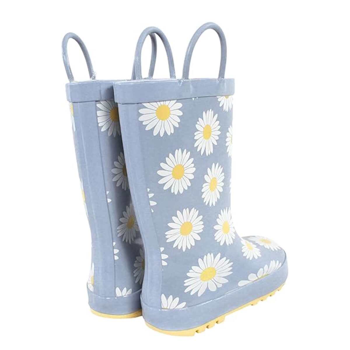 Daisy print children's rain boots rear side display