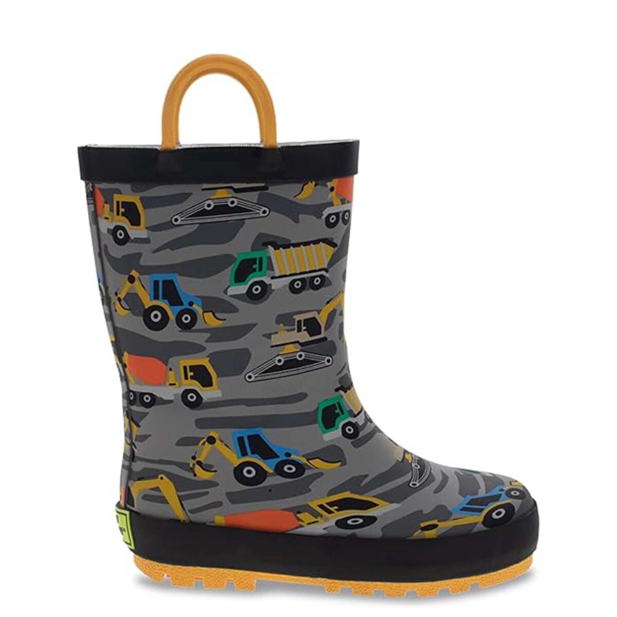 Cartoon tool car print children's rain boots right display picture