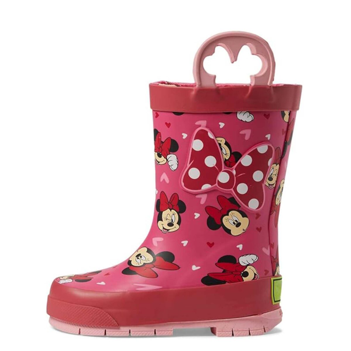 Minnie Love cartoon print children's rain boots left display picture