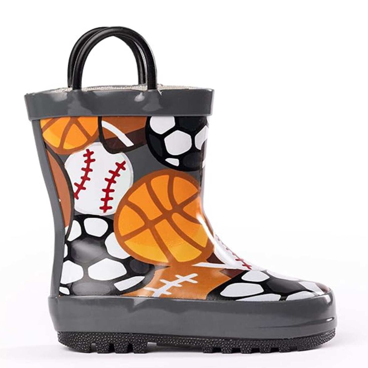 Cartoon ball print children's rain boots display picture