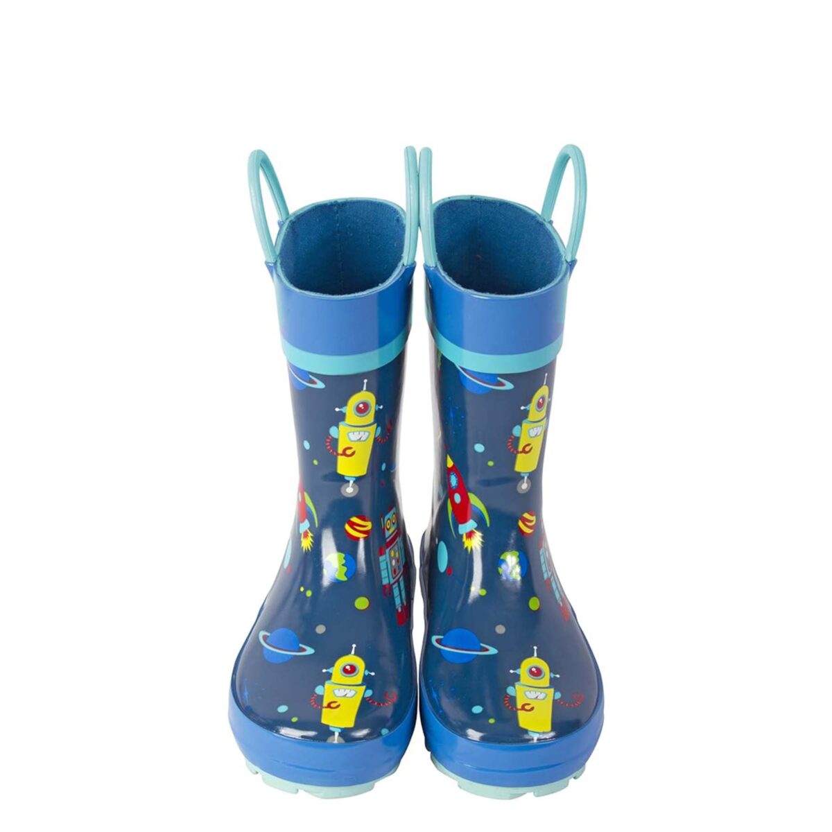 Cartoon alien print children's rain boots front display picture