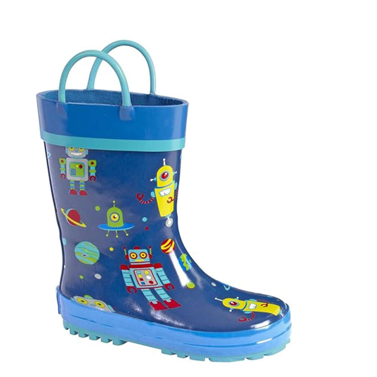 Cartoon alien print children's rain boots right display picture