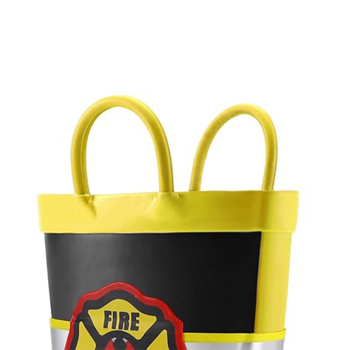 Fire chief theme children's rain boots handle display