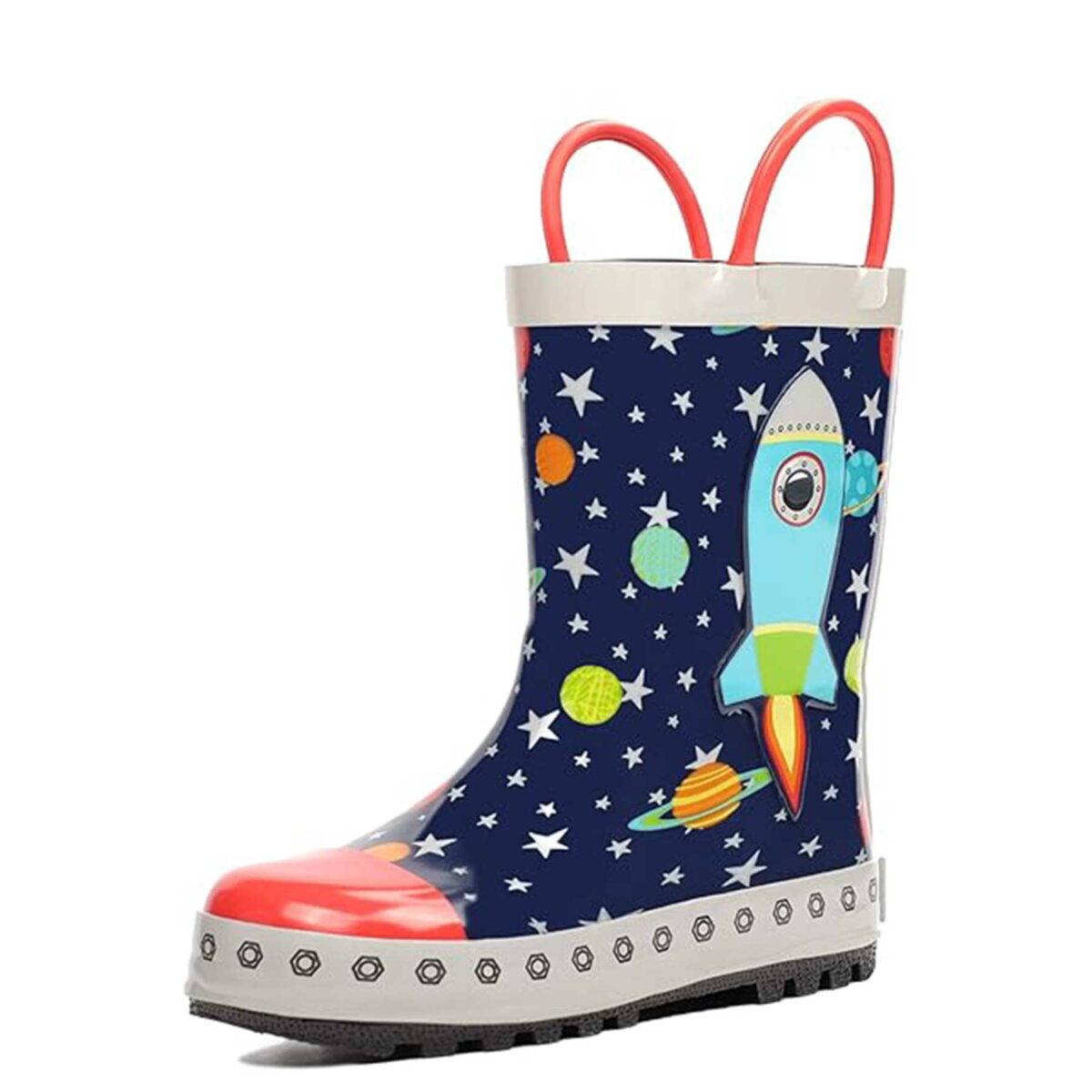 Cosmic star rocket children's rain boots right display picture