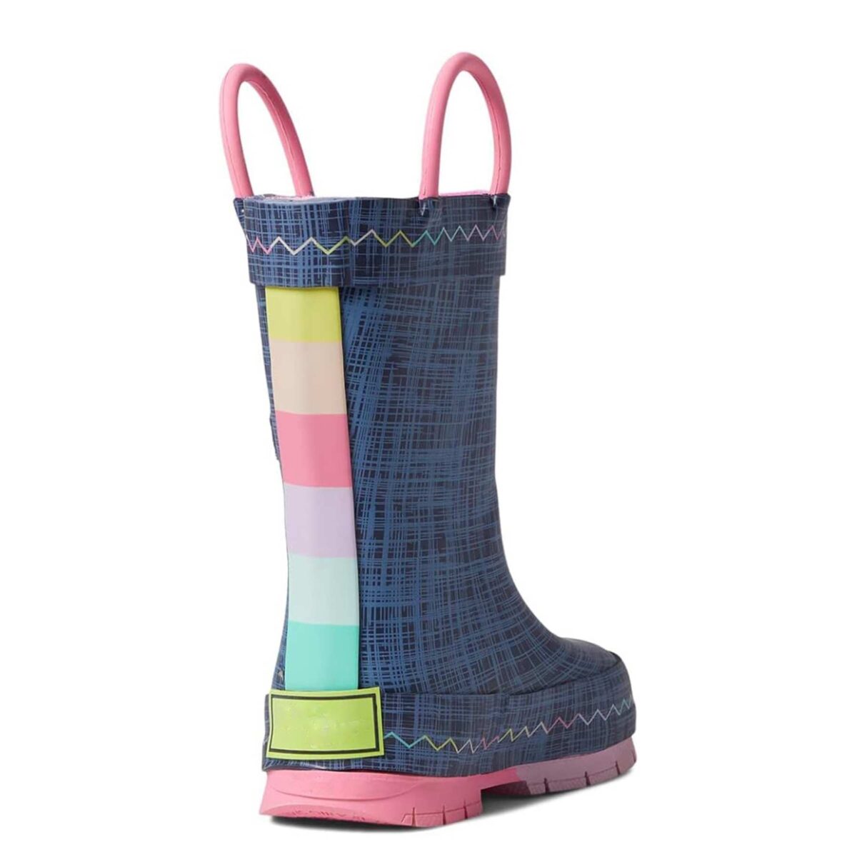 Striped rainbow back 3D cloud patch children's rain boots back display picture