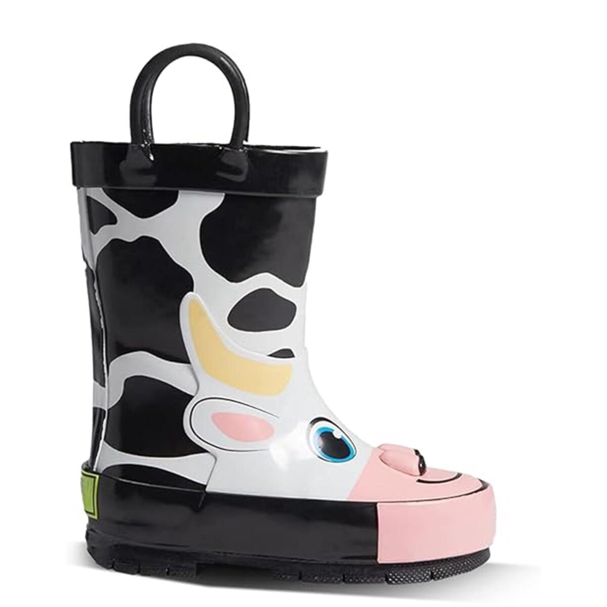 Cartoon cow pattern print children's rain boots display picture