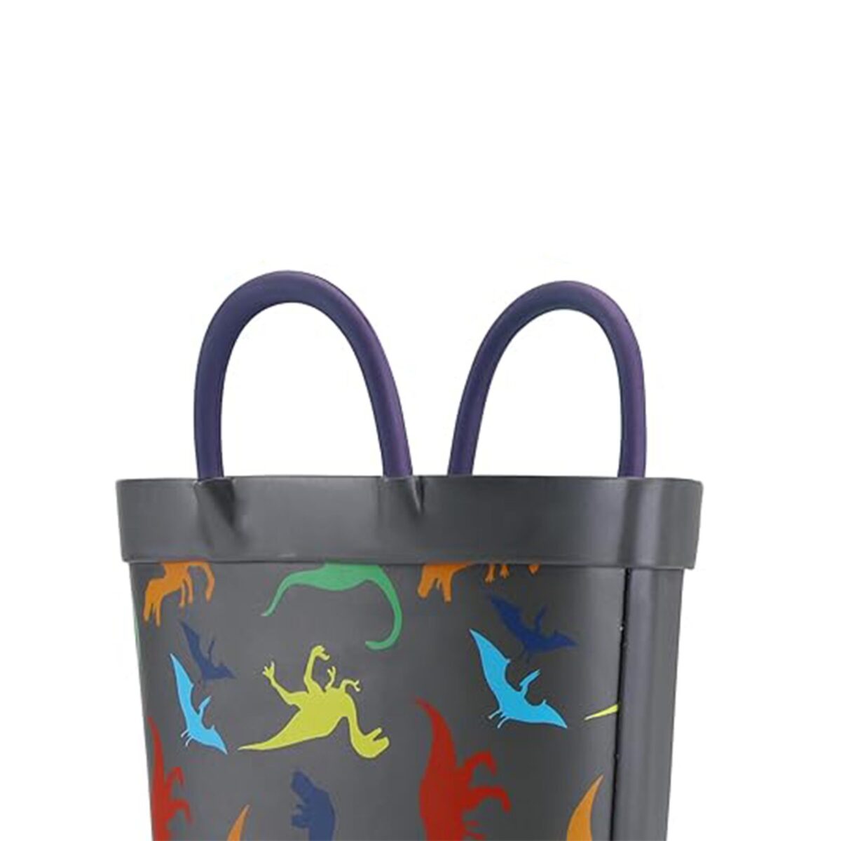 Cartoon dinosaur print children's rain boots handle display