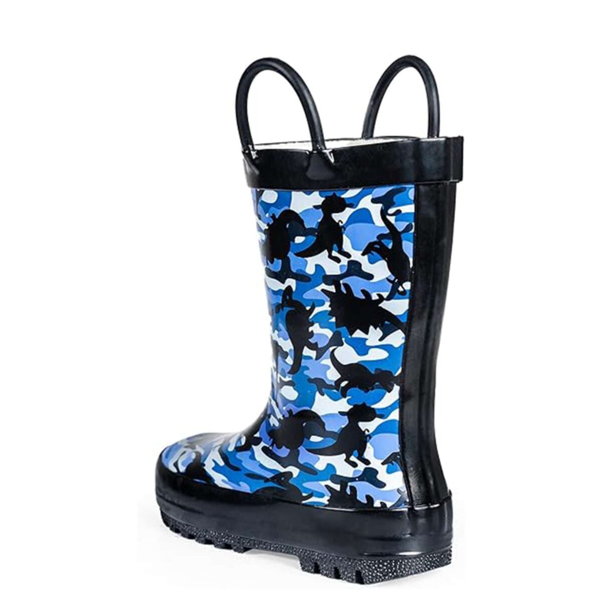 Unique print design children's rain boots back display picture