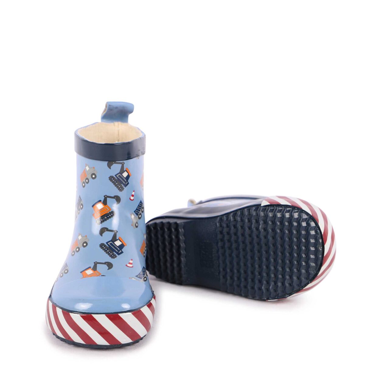 Cartoon print excavator children's rain boots sole display picture