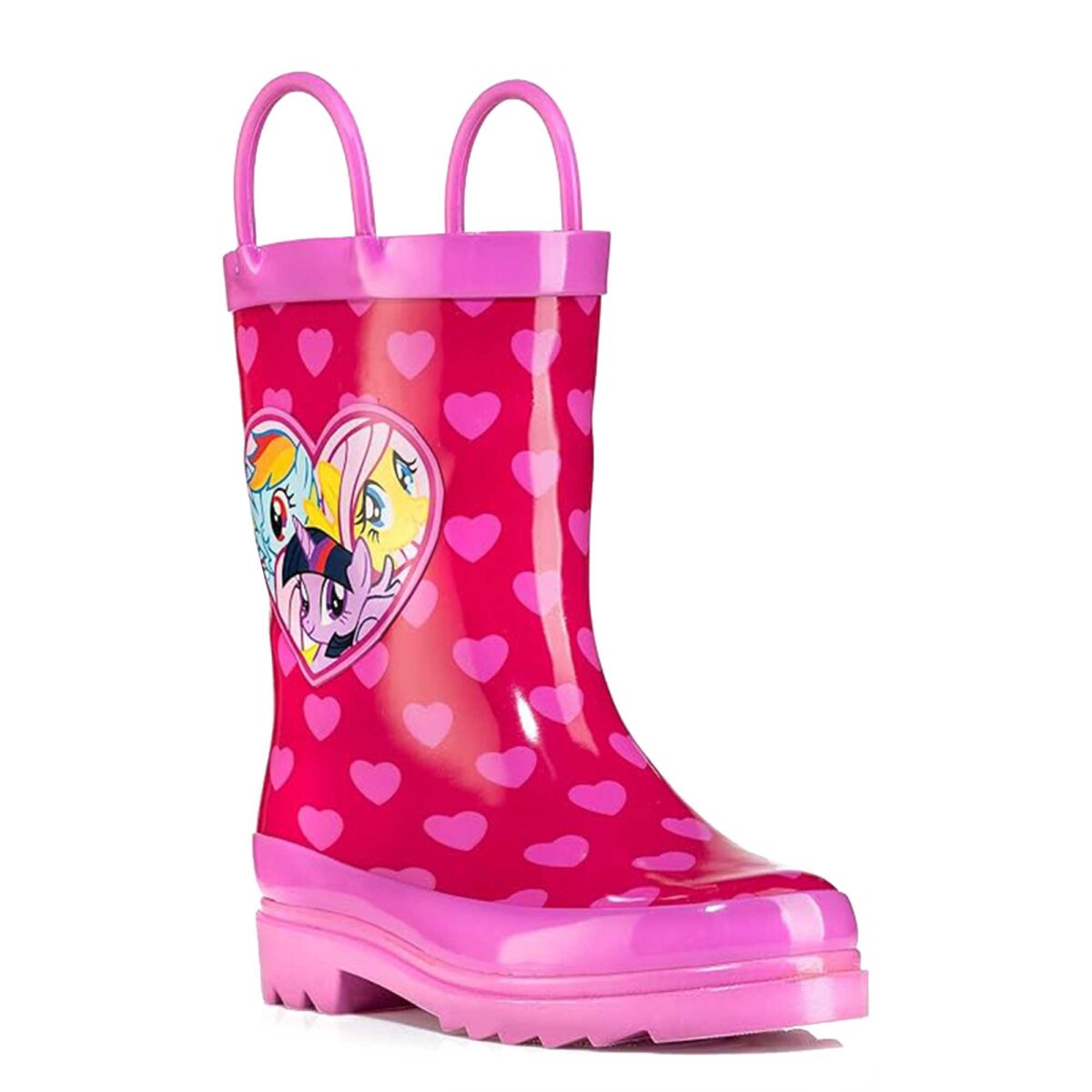 My Little Pony pink shiny rain boots display picture