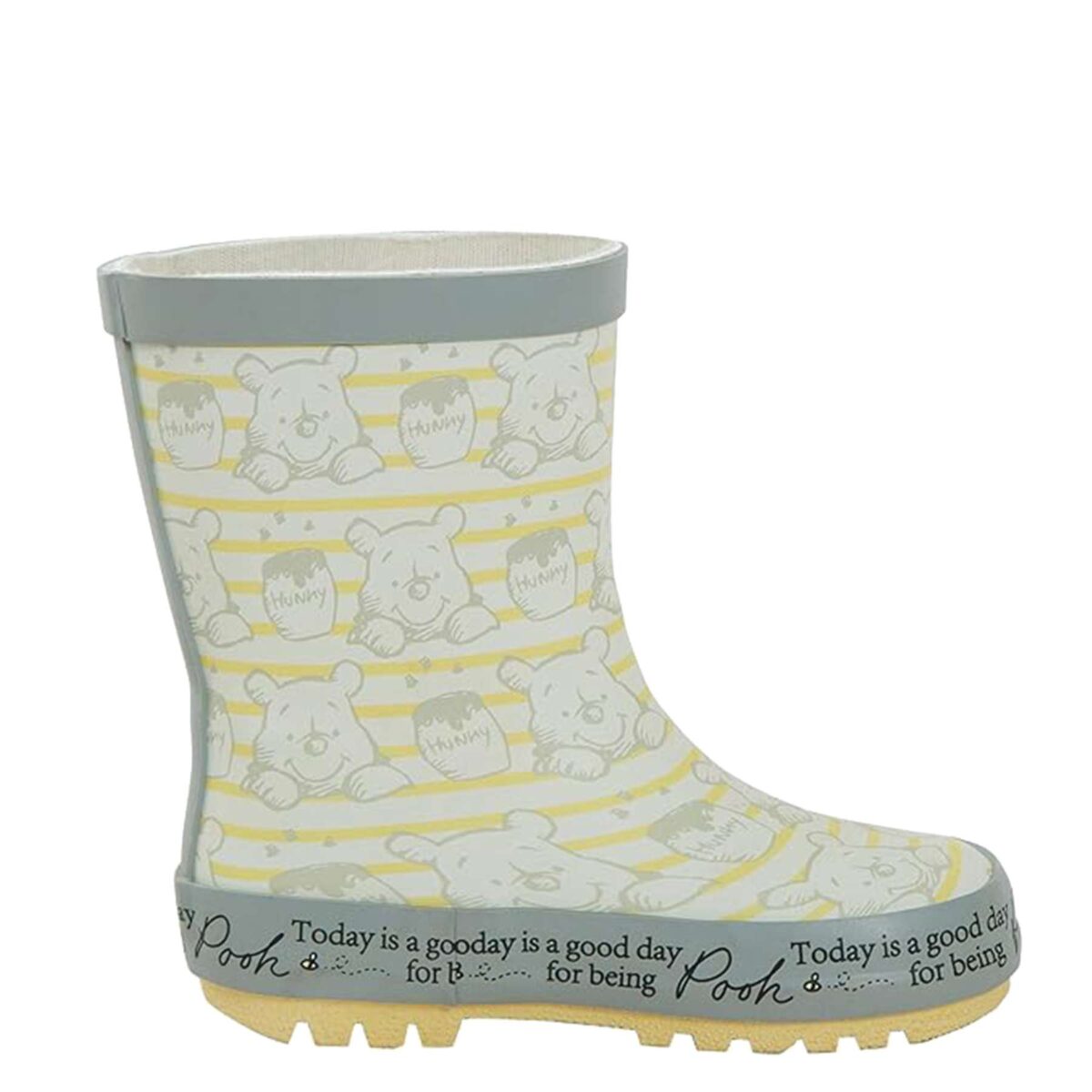 Winnie the Pooh cartoon children's rain boots display picture on the left