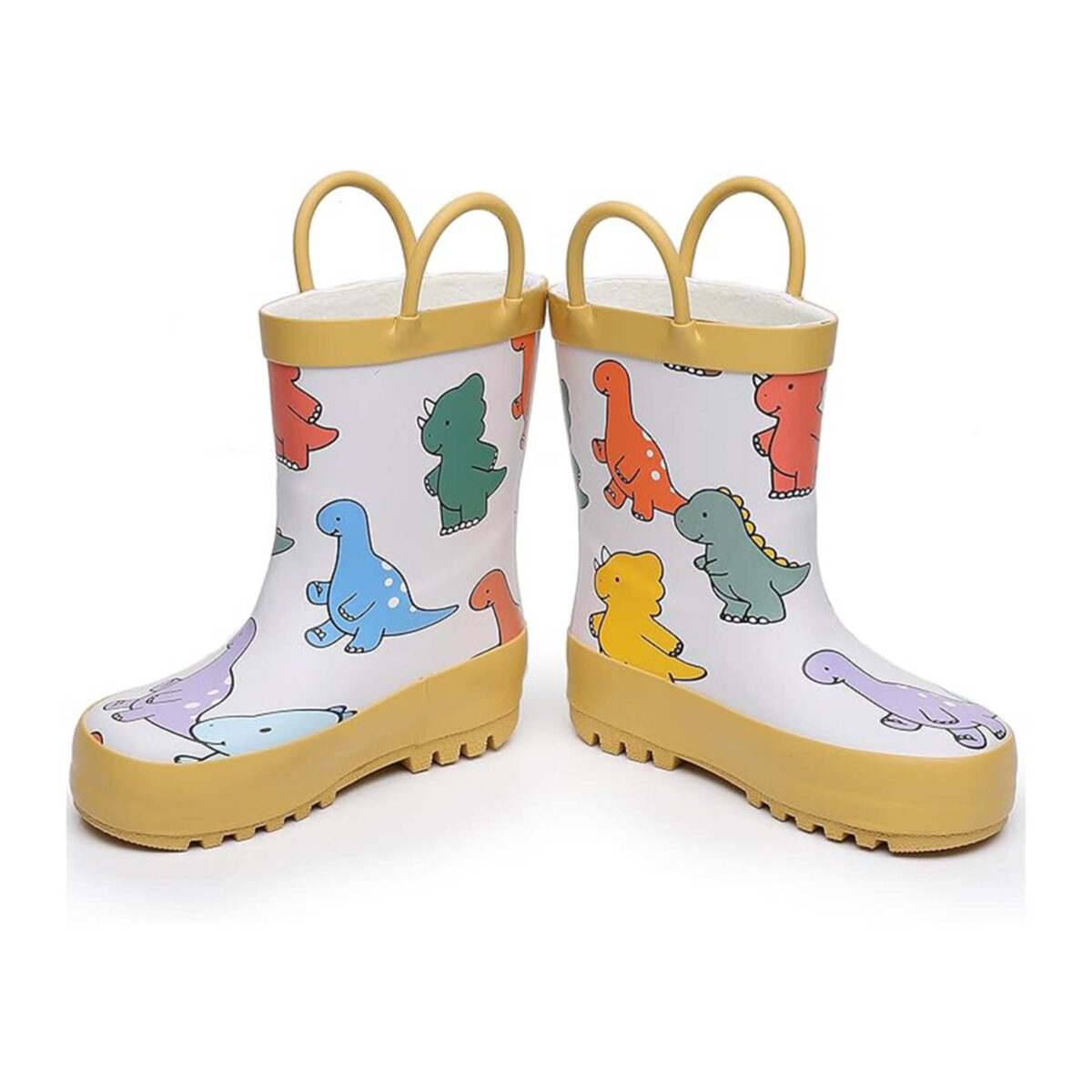 Q version cartoon dinosaur print children's rain boots display picture