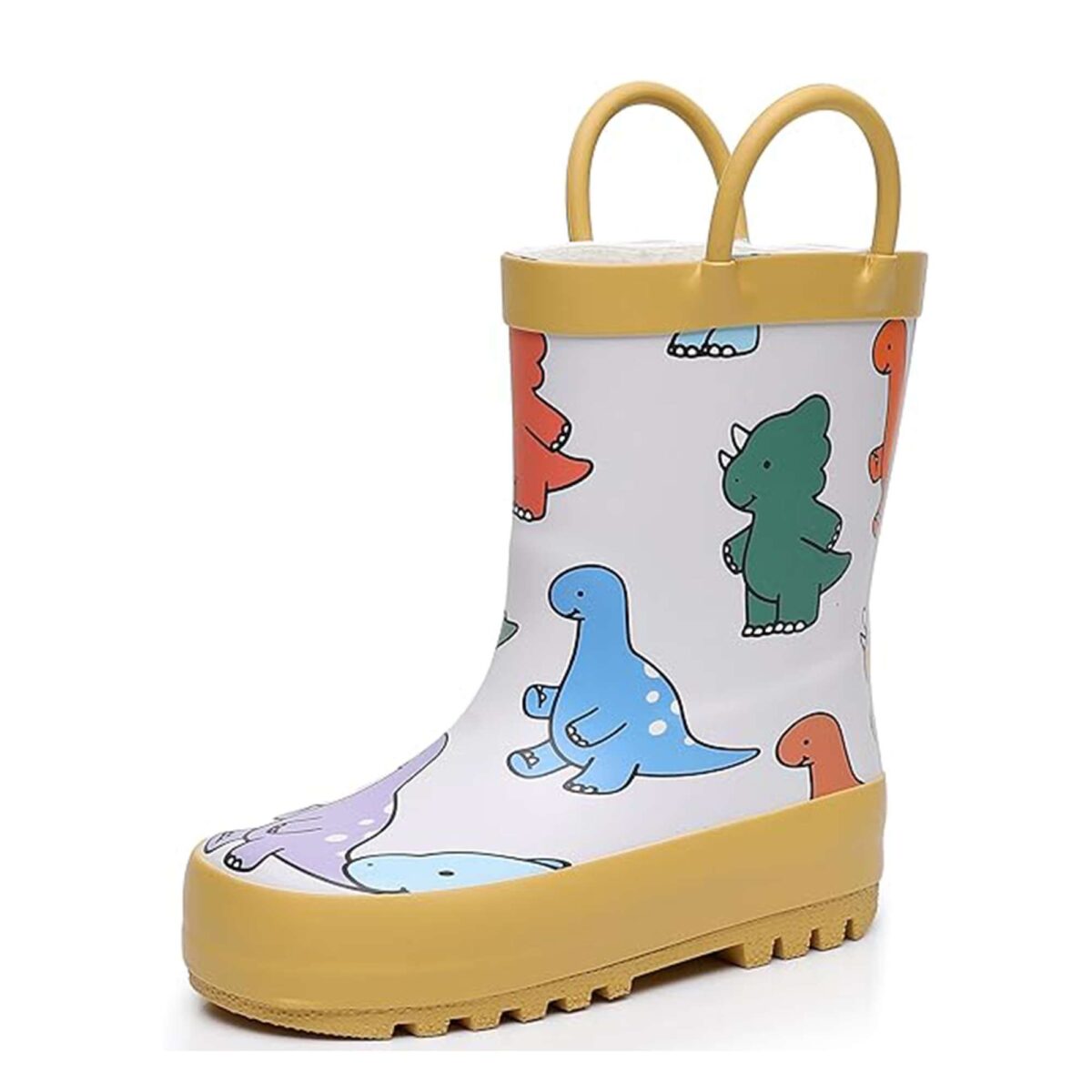 Q version cartoon dinosaur print children's rain boots right display picture