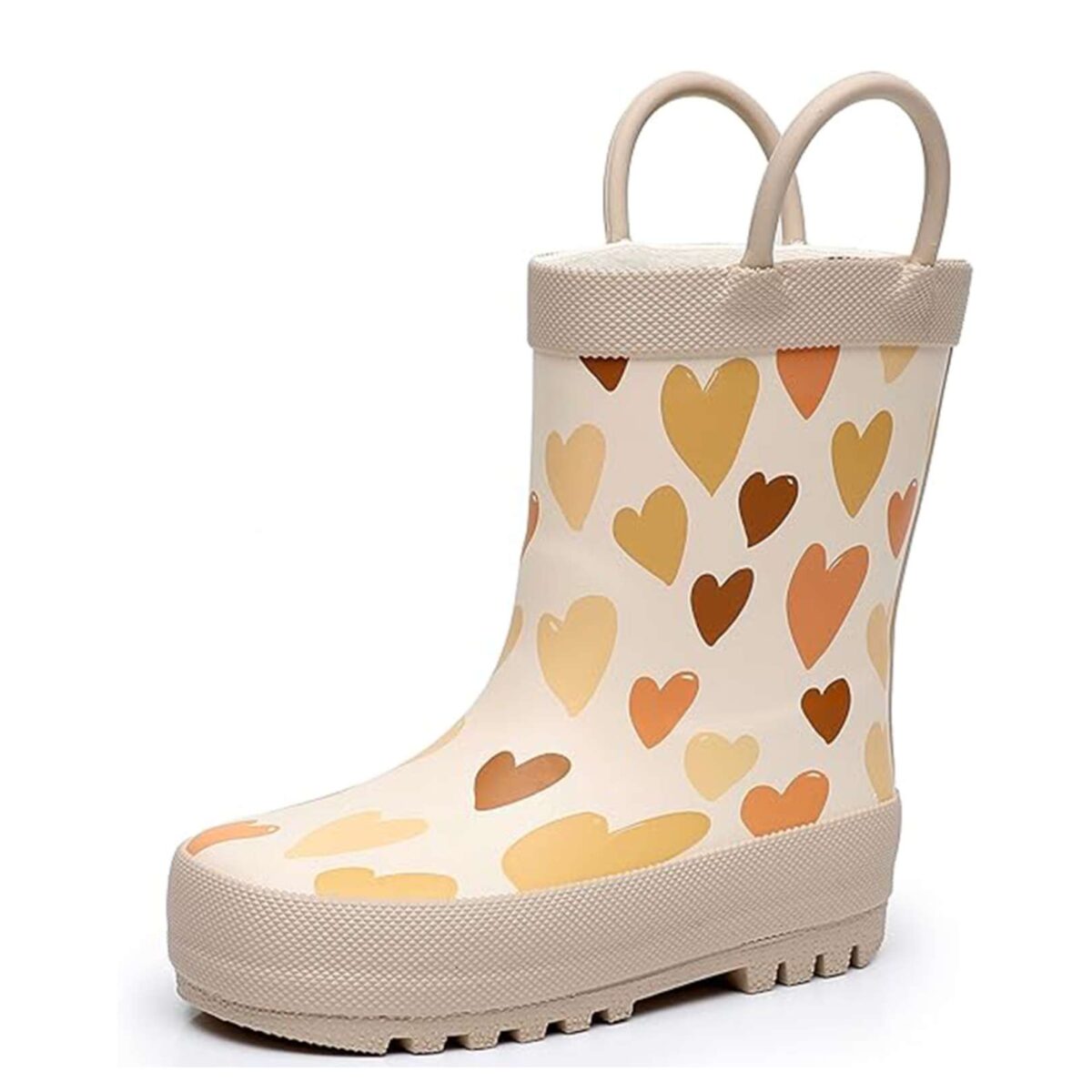 Full print love simple children's rain boots right display