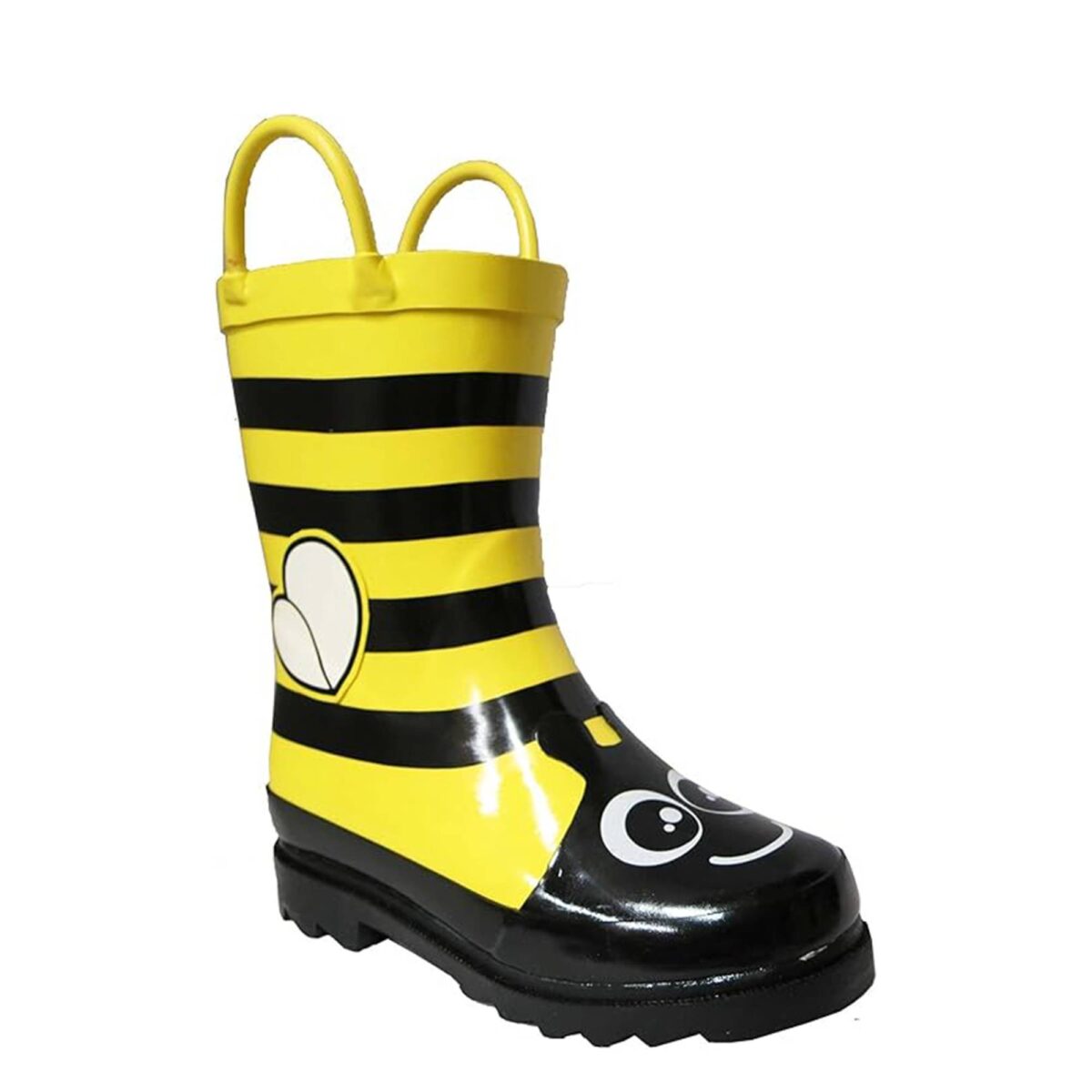 Yellow Bumblebee flower children's rain boots display