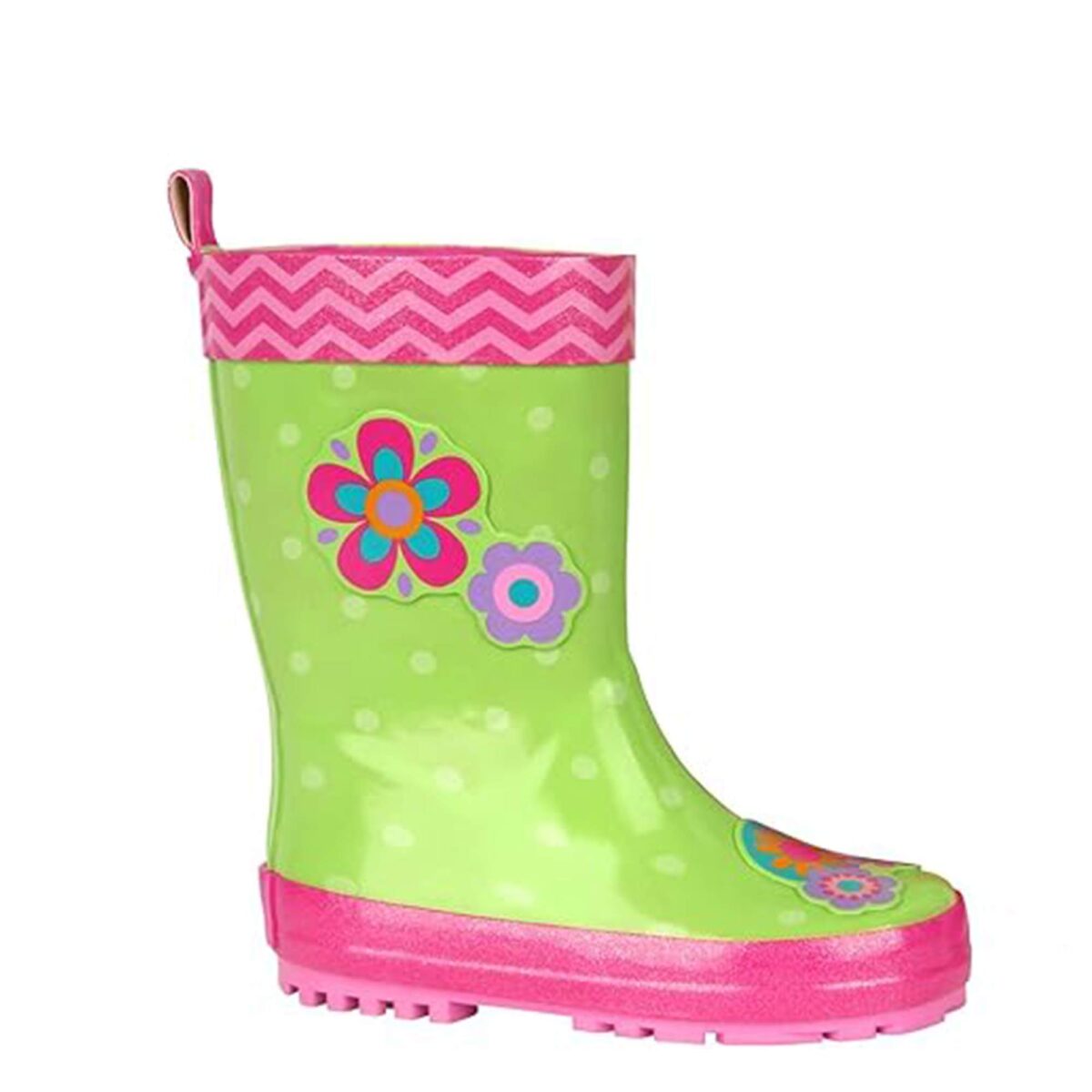 Flower three-dimensional patch children's rain boots right side display picture