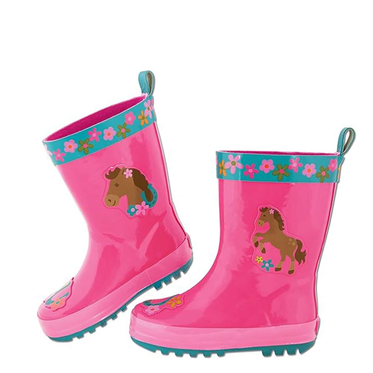 Cartoon 3D pony patch children's rain boots display picture